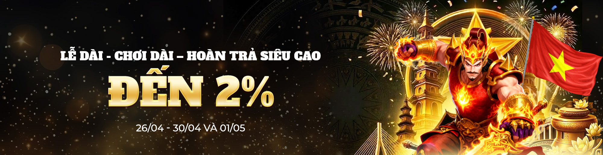 Hoàn trả lên đến 2%